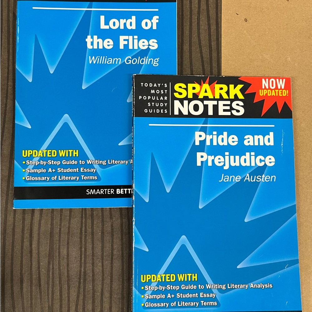 SparkNotes Pride and Prejudice Study Guide & Lord of the Flies